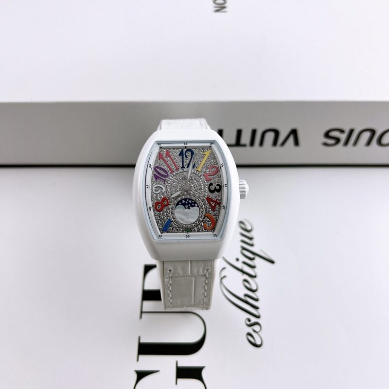 ĐỒNG HỒ FRANCK MULLER NỮ ĐÍNH ĐÁ V32 MOONPHASE 36MM