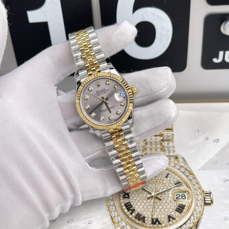 ĐỒNG HỒ ROLEX DATEJUST NỮ REPLICA 1:1 THỤY SỸ DEMI GOLD 18K