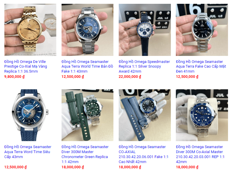 Giá đồng hồ Omega replica
