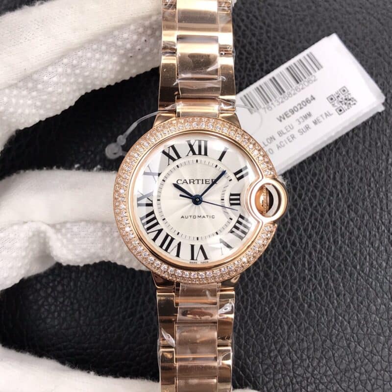 ĐỒNG HỒ CARTIER BALLON BLEU REP 11 NIỀNG KIM CƯƠNG HAI HÀNG SIZE 33/36MM