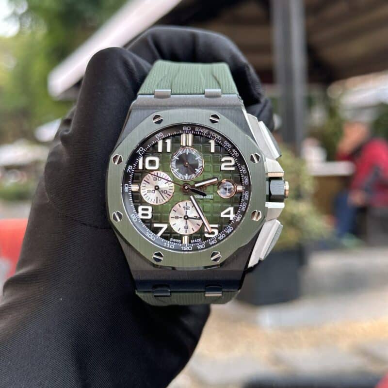 ĐỒNG HỒ AUDEMARS PIGUET 26331 SUPER FAKE MẶT SỐ XANH 41MM
