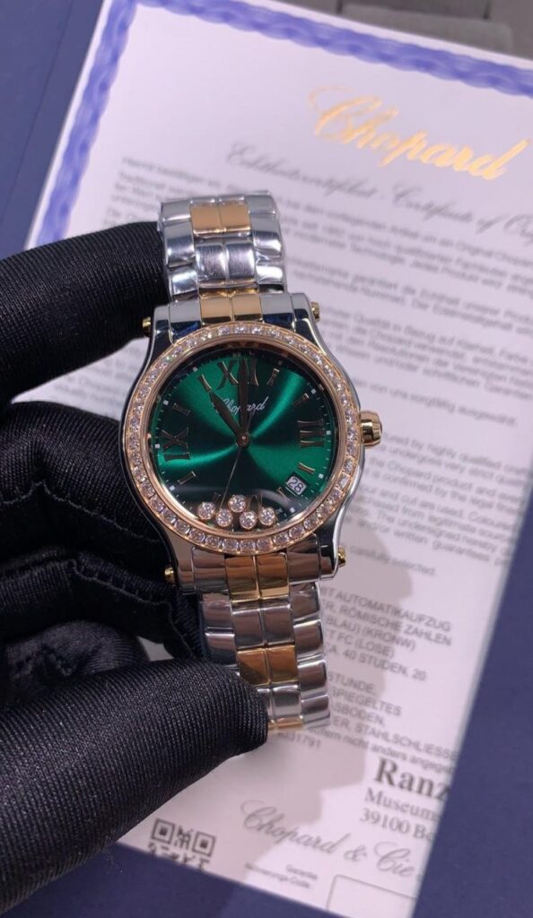 ĐỒNG HỒ CHOPARD NỮ HAPPY SPORT NIỀNG KIM CƯƠNG SUPER FAKE 36MM