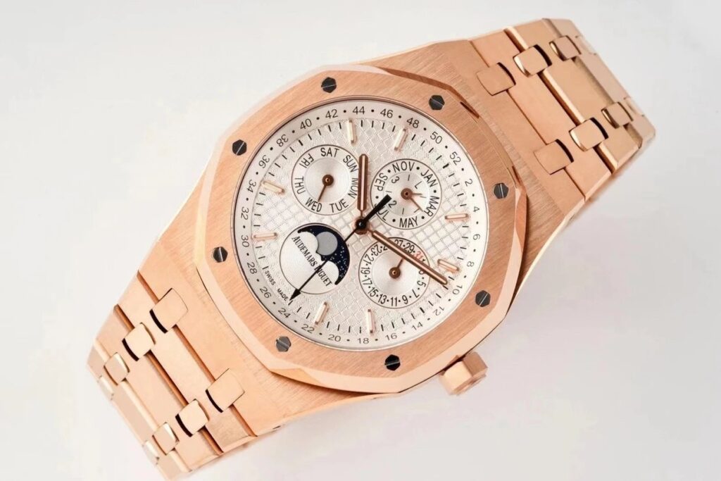 ĐỒNG HỒ NAM AUDEMARS PIGUET ROYAL OAK 26574 MOONPHASE REPLICA MẶT SỐ TRẮNG 41MM