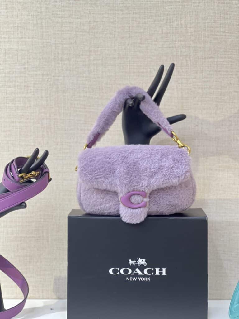 TÚI XÁCH NỮ THỜI TRANG COACH LÔNG MÀU PASTEL SANG CHẢNH CỰC HỢP PARTY CUỐI NĂM