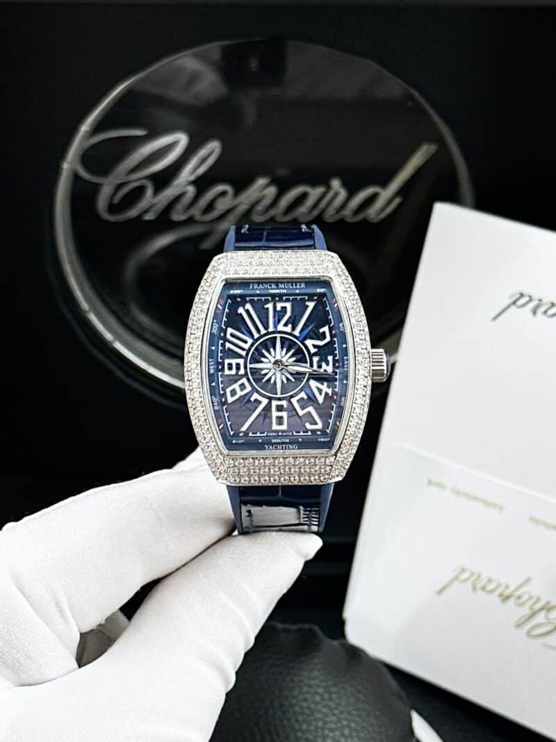 ĐỒNG HỒ FRANCK MULLER V32 NỮ MÀU XANH ĐÍNH ĐÁ GIÁ RẺ 36MM