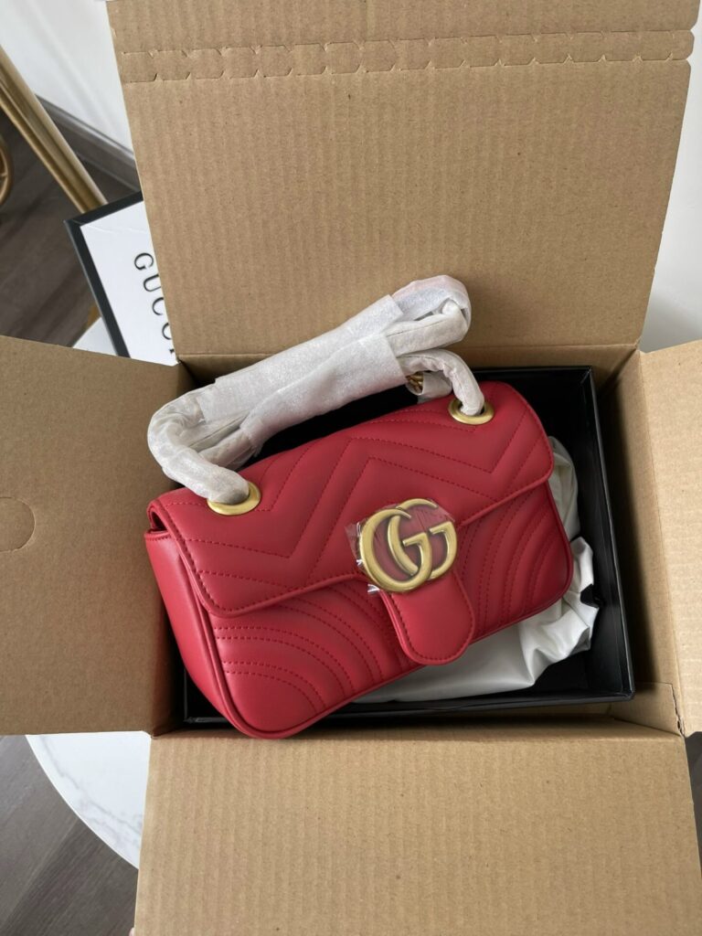 TÚI NỮ SIÊU CẤP GUCCI MARMONT MATELASSÉ MINI BAG QUAI XÍCH MẠ VÀNG THỜI TRANG