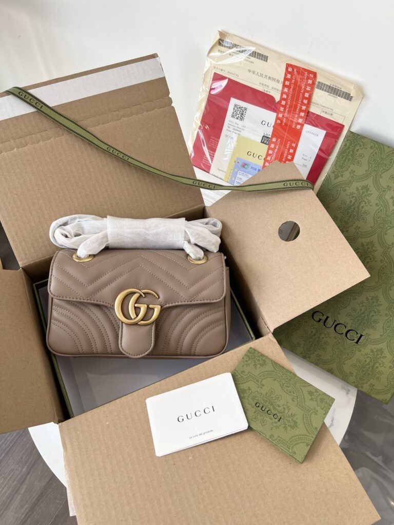 TÚI NỮ SIÊU CẤP GUCCI MARMONT MATELASSÉ MINI BAG QUAI XÍCH MẠ VÀNG THỜI TRANG