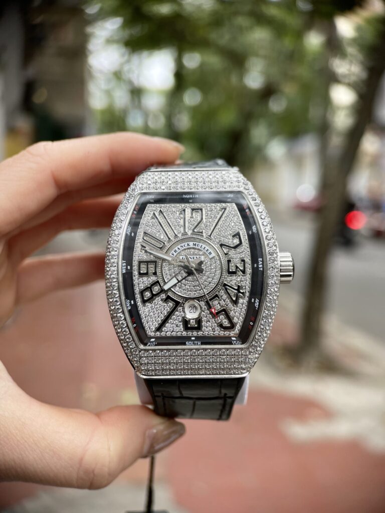 ĐỒNG HỒ FRANCK MULLER V45 ĐÍNH FULL KIM CƯƠNG NHÂN TẠO REPLICA 11