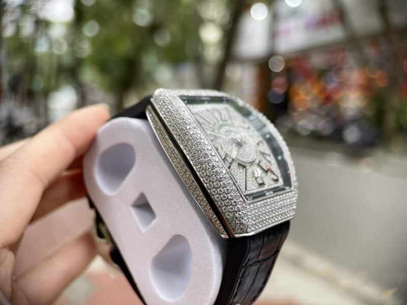 ĐỒNG HỒ FRANCK MULLER V45 ĐÍNH FULL KIM CƯƠNG NHÂN TẠO REPLICA 11