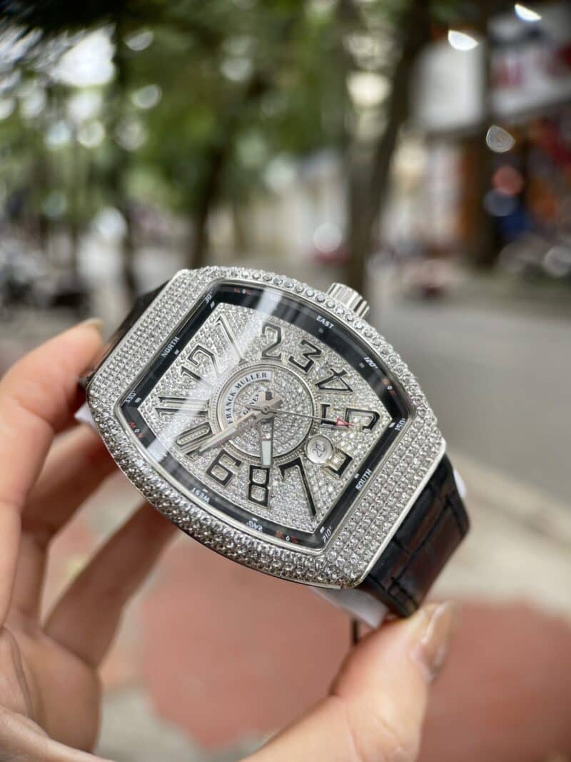 ĐỒNG HỒ FRANCK MULLER V45 ĐÍNH FULL KIM CƯƠNG NHÂN TẠO REPLICA 11