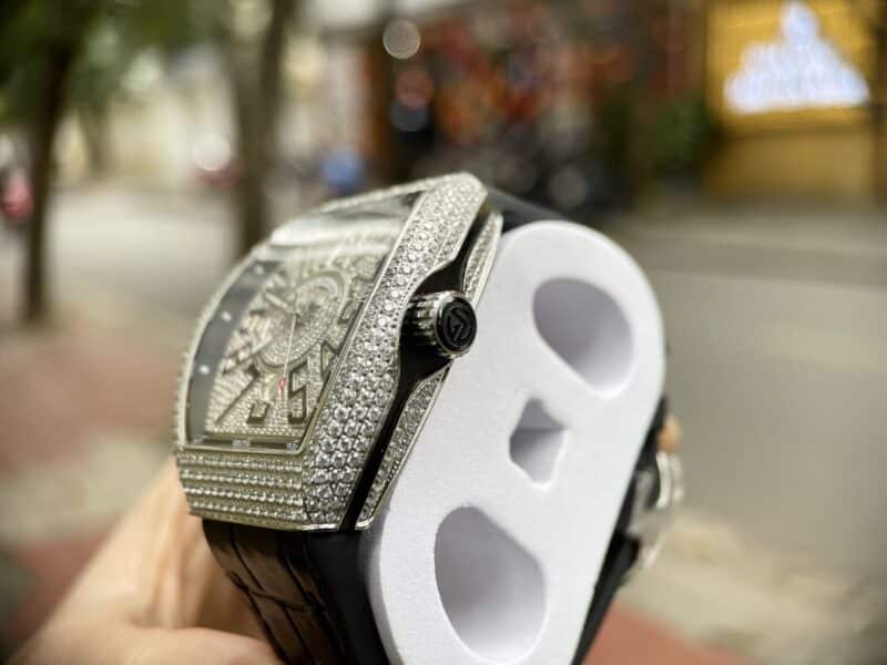 ĐỒNG HỒ FRANCK MULLER V45 ĐÍNH FULL KIM CƯƠNG NHÂN TẠO REPLICA 11