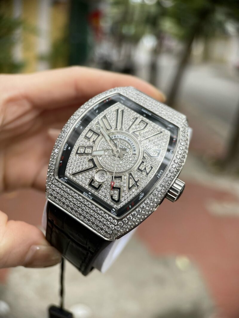 ĐỒNG HỒ FRANCK MULLER V45 ĐÍNH FULL KIM CƯƠNG NHÂN TẠO REPLICA 11