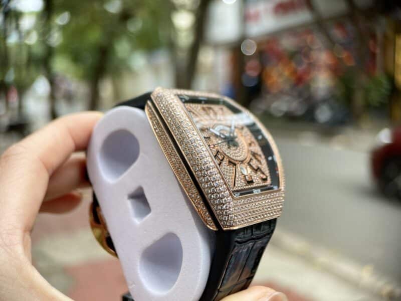 ĐỒNG HỒ FRANCK MULLER V45 ĐÍNH FULL KIM CƯƠNG NHÂN TẠO REPLICA 11