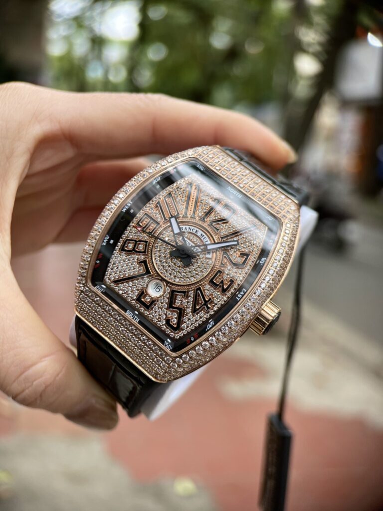 ĐỒNG HỒ FRANCK MULLER V45 ĐÍNH FULL KIM CƯƠNG NHÂN TẠO REPLICA 11