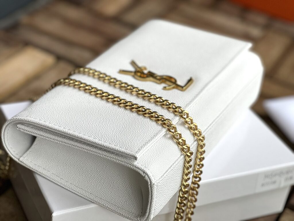 TÚI YSL SAINT LAURENT KATE MEDIUM CHAIN BAG SUPER TRẮNG
