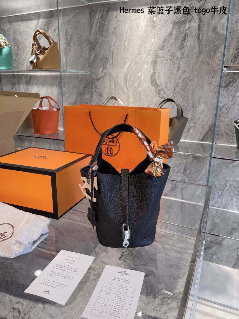 TÚI SIÊU CẤP HERMES PICOTIN 18 BAG NGUYÊN BẢN DA THẬT LIKE AUTH FULL BOX MÀU ĐEN