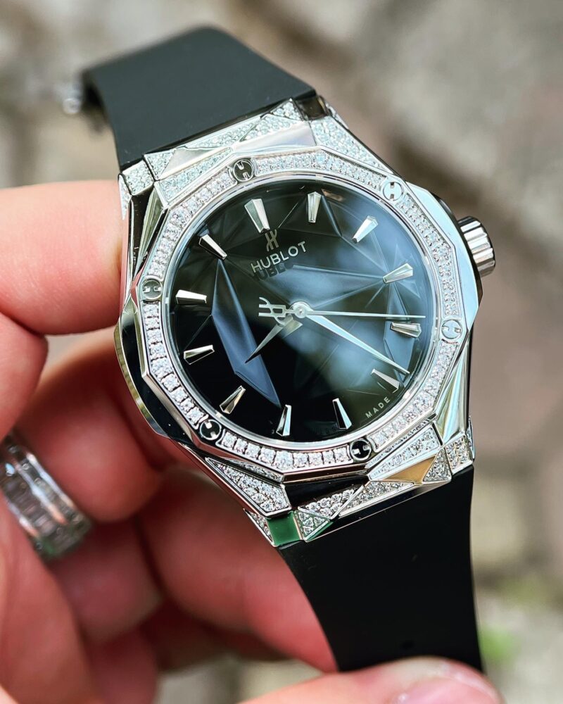 ĐỒNG HỒ HUBLOT CLASSIC FUSION ORLINSKI TITANIUM REPLICA 11 ĐÍNH ĐÁ 40MM