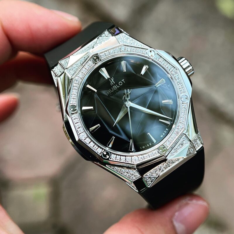 ĐỒNG HỒ HUBLOT CLASSIC FUSION ORLINSKI TITANIUM REPLICA 11 ĐÍNH ĐÁ 40MM