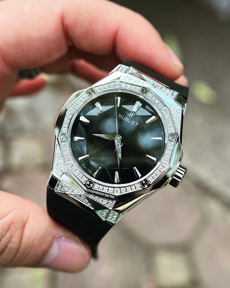 ĐỒNG HỒ HUBLOT CLASSIC FUSION ORLINSKI TITANIUM REPLICA 11 ĐÍNH ĐÁ 40MM
