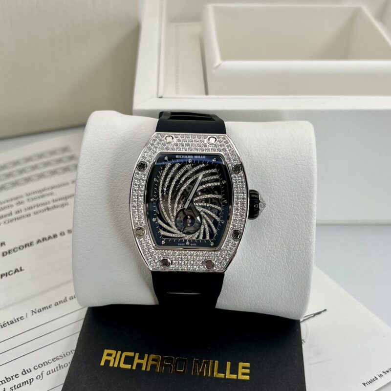 ĐỒNG HỒ RICHARD MILLE RM51-02 SLIVER NAM ĐÍNH ĐÁ REPLICA 11 42MM