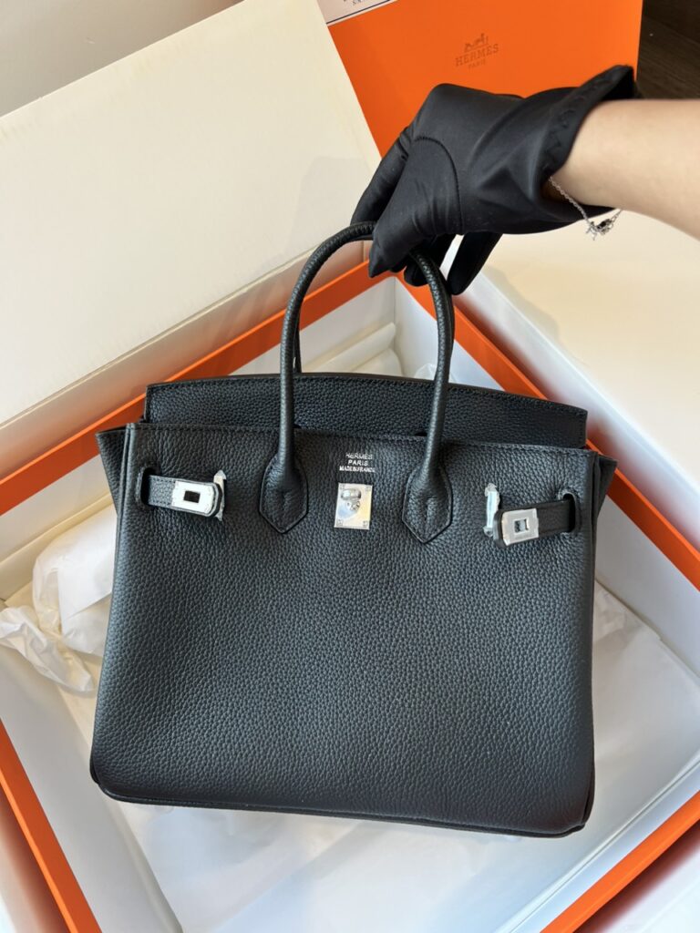 TÚI XÁCH HM BIRKIN TOGONGUYÊN BẢN TAG BẠC SUPER VIP LIKE AUTH FULL BOX MÀU ĐEN