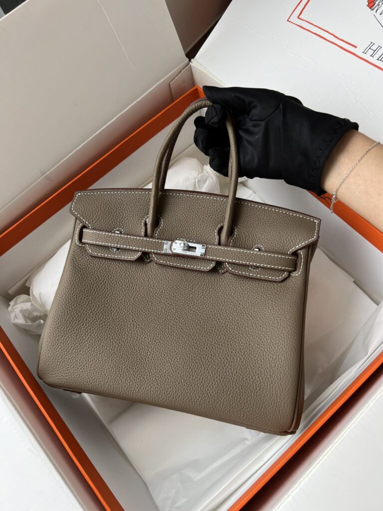 TÚI XÁCH HM BIRKIN TOGONGUYÊN BẢN TAG BẠC SUPER VIP LIKE AUTH FULL BOX MÀU NÂU ĐẤT