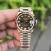 ĐỒNG HỒ ROLEX NỮ DAY-DATE MẶT SỐ CHOCOLATE REPLICA 11 THỤY SỸ 31MM