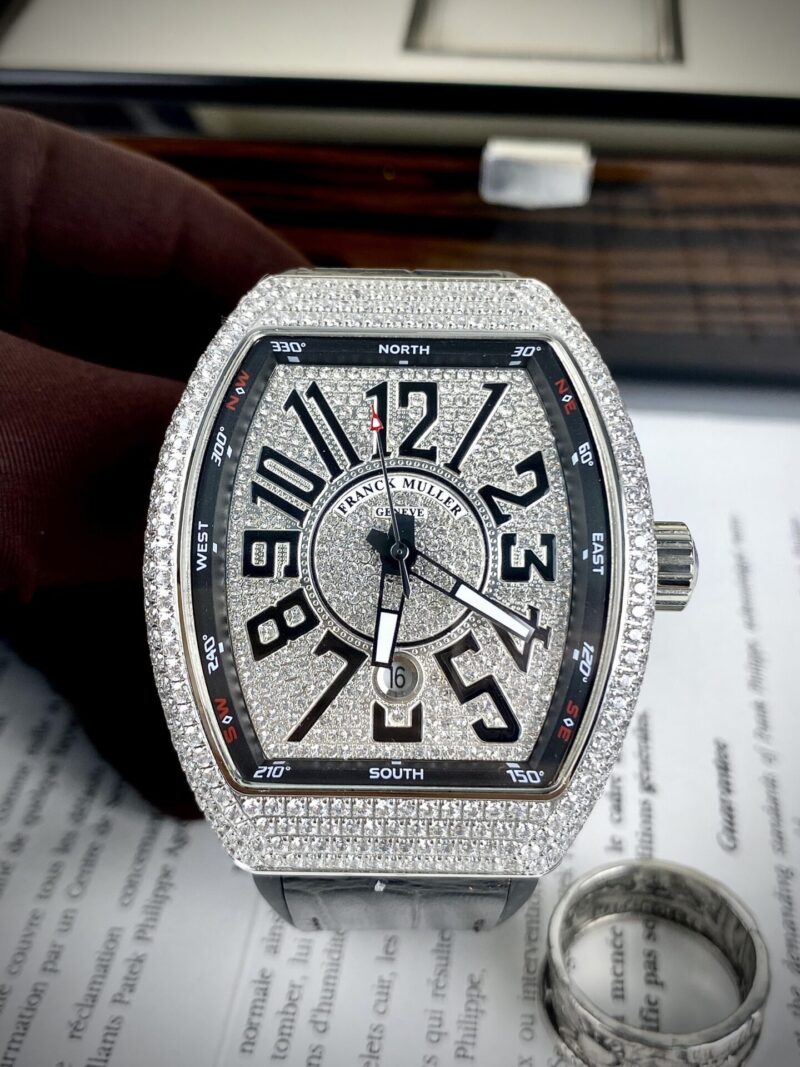 ĐỒNG HỒ FRANCK MULLER V45 NAM ĐÍNH FULL ĐÁ SUPER FAKE NHẬT 44MM