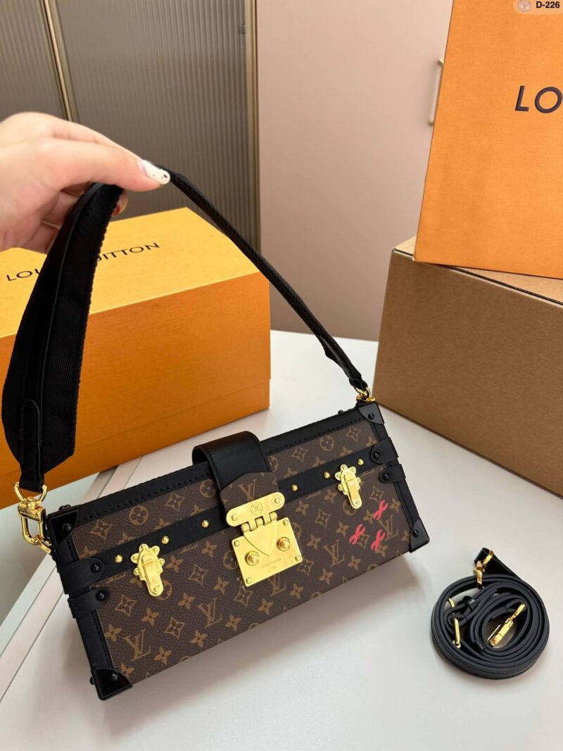 TÚI LV PETITE MALLE EAST WEST BAG BROWN DÁNG CỐP CHỮ NHẬT