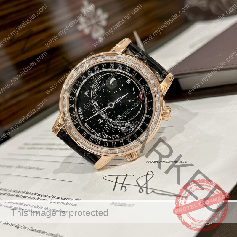 PATEK PHILIPPE GRAND COMPLICATIONS 6104R REPLICA BỌC VÀNG NIỀNG KIM CƯƠNG 44MM
