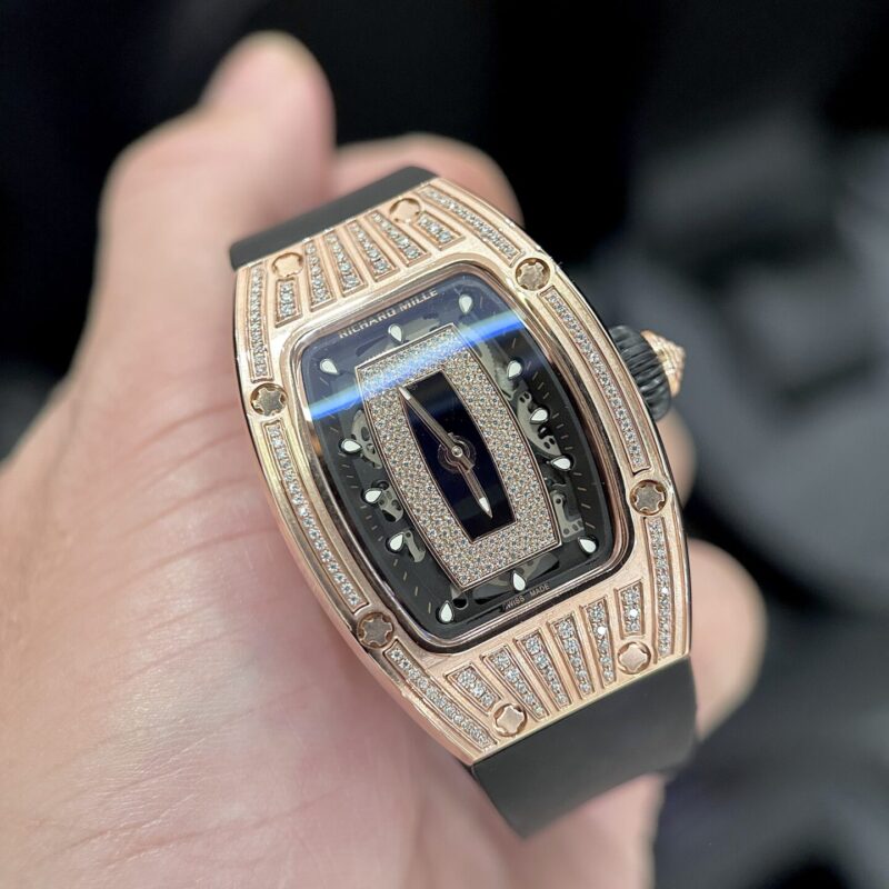 ĐỒNG HỒ RICHARD MILLE RM 007 BỌC VÀNG ĐỘ KIM CƯƠNG MOISSANITE 32MM