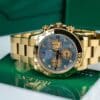 ĐỒNG HỒ ROLEX COSMOGRAPH DAYTONA REP 11 MẶT XÀ CỪ MÀU XANH MẠ VÀNG 18K