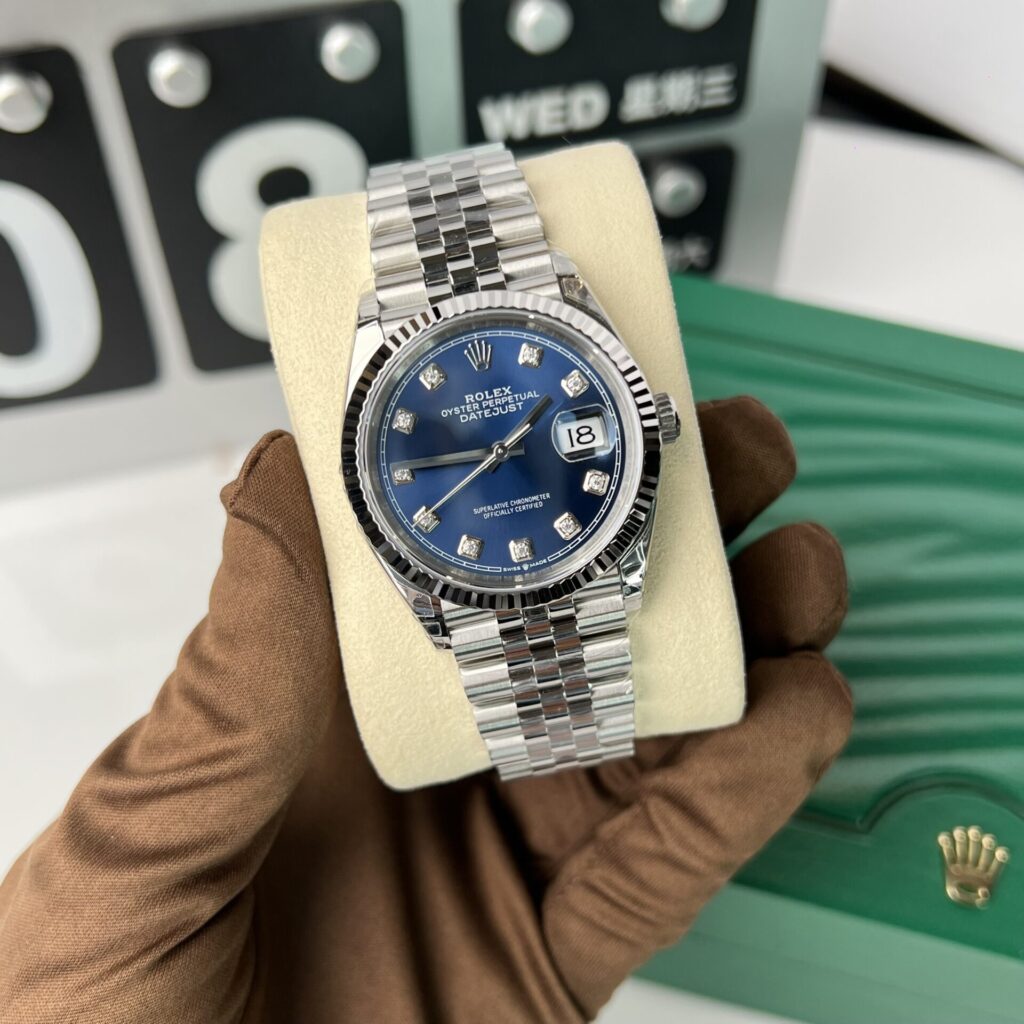 ĐỒNG HỒ ROLEX DATEJUST 126234 REP 11 MẶT SỐ XANH CỌC KIM 36MM