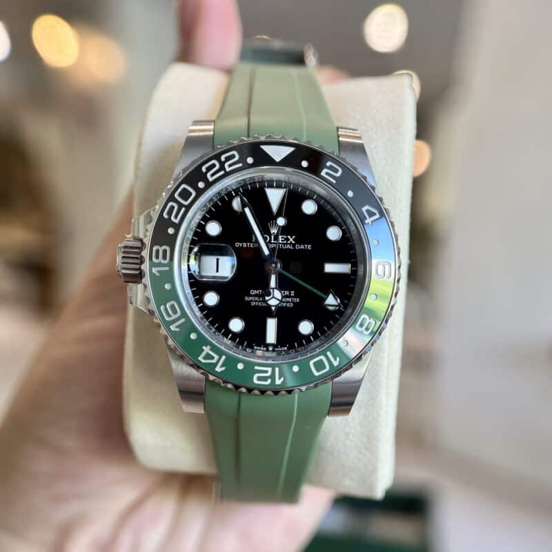 ĐỒNG HỒ ROLEX GMT MASTER II DÂY CAO SU REPLICA 1:1 40MM