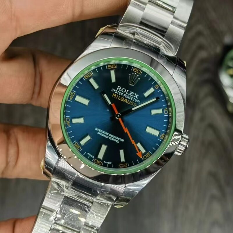 ĐỒNG HỒ ROLEX MILGAUSS 116400GV REPLICA 1:1 MẶT SỐ XANH 40MM