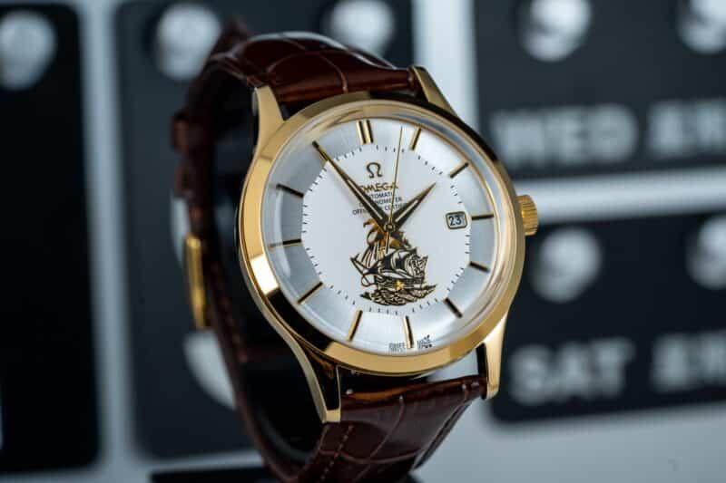 ĐỒNG HỒ OMEGA THUẬN BUỒM XUÔI GIÓ FAKE 1:1 MẠ VÀNG 18K 40MM