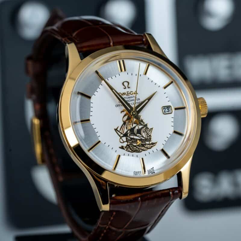 ĐỒNG HỒ OMEGA THUẬN BUỒM XUÔI GIÓ FAKE 1:1 MẠ VÀNG 18K 40MM