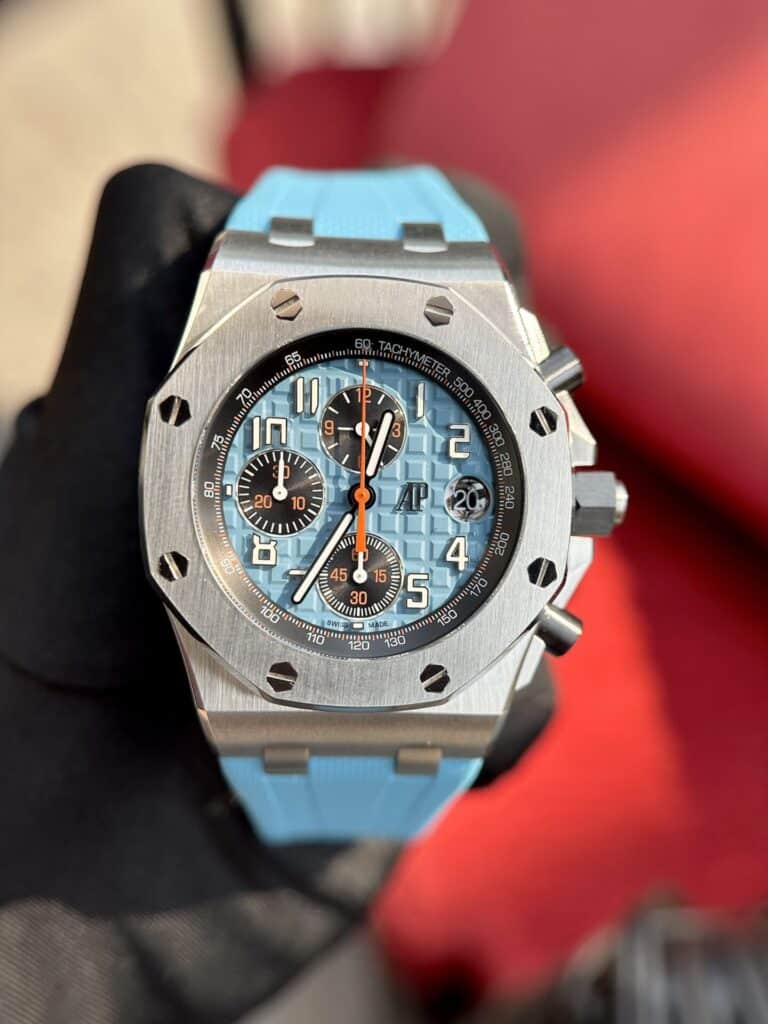 ĐỒNG HỒ AUDEMARS PIGUET 26238 SUPER FAKE MẶT SỐ XANH 42MM