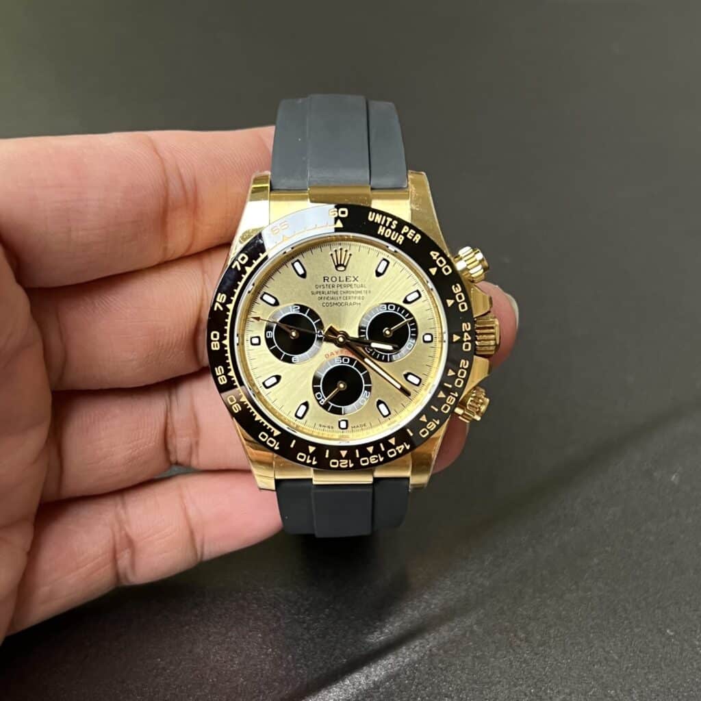 ĐỒNG HỒ NAM ROLEX DAYTONA REPLICA CAO CẤP NHẤT MẶT SỐ VÀNG 40MM