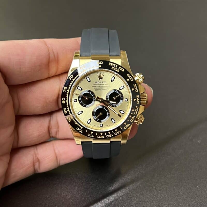 ĐỒNG HỒ NAM ROLEX DAYTONA REPLICA CAO CẤP NHẤT MẶT SỐ VÀNG 40MM
