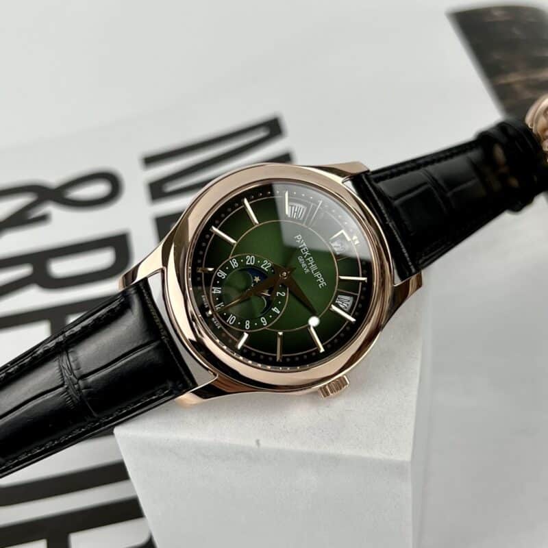 ĐỒNG HỒ NAM PATEK PHILIPPE 5205R-010 FAKE SIÊU CẤP BỌC VÀNG 18K VIP