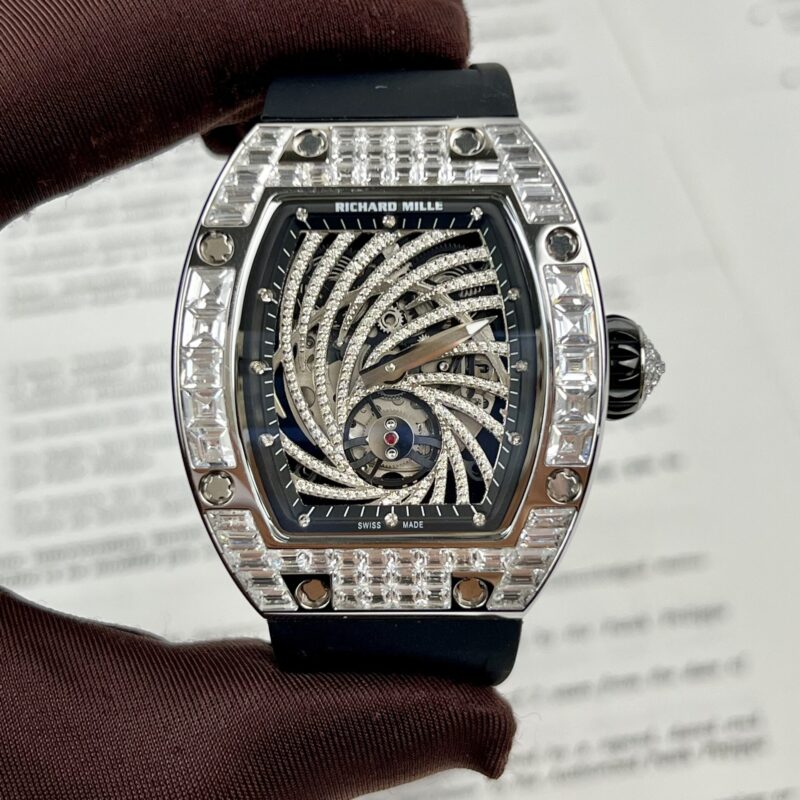 ĐỒNG HỒ RICHARD MILLE RM51-02 NAM ĐÍNH ĐÁ BAGUETTE REPLICA 11