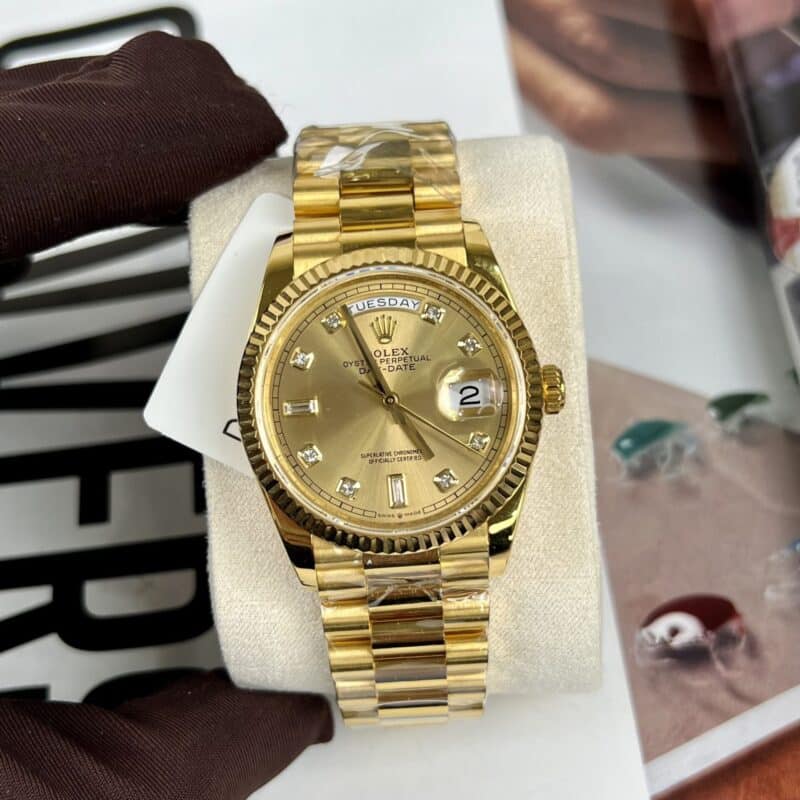 ĐỒNG HỒ ROLEX DAY-DATE 40 MẶT SỐ VÀNG BỌC VÀNG VÀNG 18K 40MM