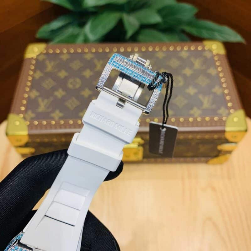 ĐỒNG HỒ RICHARD MILLE RM 011 REPLICA SIÊU CẤP CHRONOGRAPH ĐÍNH FULL ĐÁ