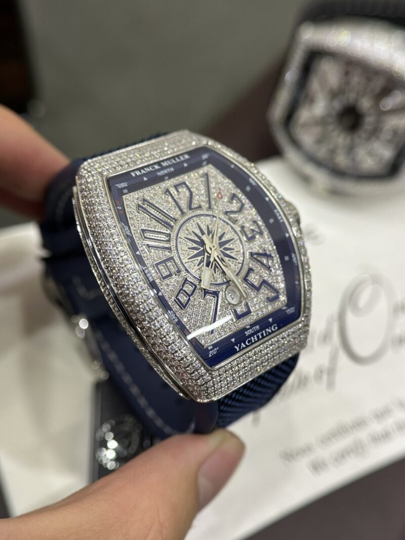 ĐỒNG HỒ FRANCK MULLER VANGUARD V45 YACHTING REPLICA 1:1 ĐÍNH ĐÁ