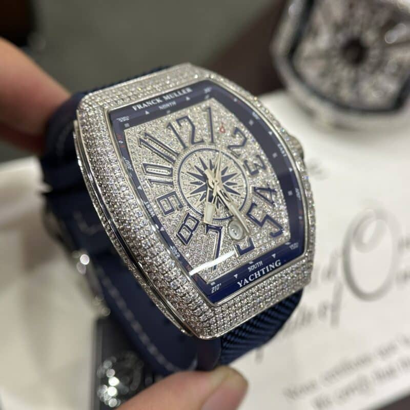 ĐỒNG HỒ FRANCK MULLER VANGUARD V45 YACHTING REPLICA 1:1 ĐÍNH ĐÁ