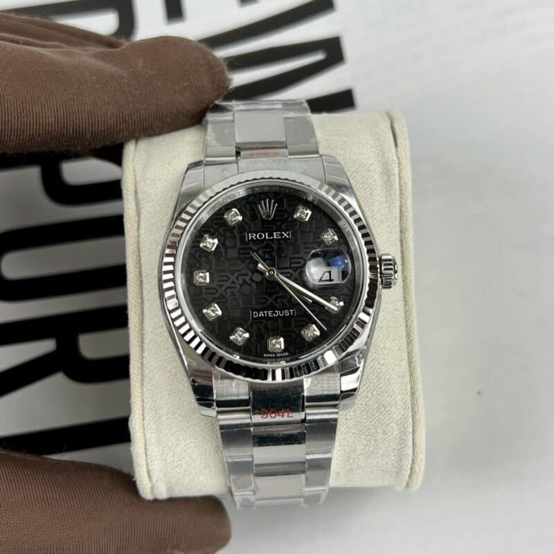 ĐỒNG HỒ ROLEX DATEJUST 126234 REP 11 MẶT SỐ ĐEN VI TÍNH