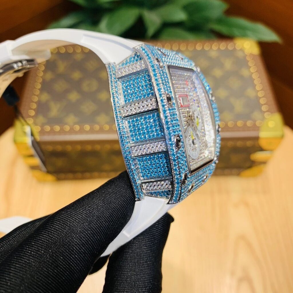 ĐỒNG HỒ RICHARD MILLE RM 011 REPLICA SIÊU CẤP CHRONOGRAPH ĐÍNH FULL ĐÁ