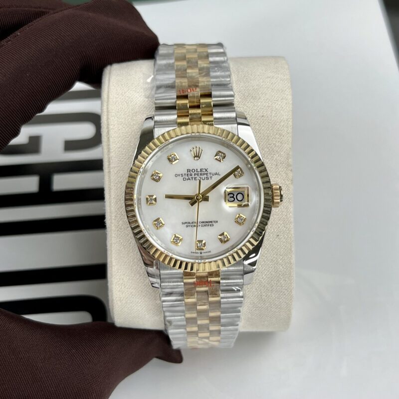 ROLEX DATEJUST FAKE 1:1 MÁY THỤY SỸ BỌC VÀNG 18K MẶT SỐ VỎ TRAI