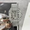 CARTIER SANTOS ICED OUT CZ STONES SWISS REPLICA 39.8MM